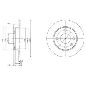 Слика на кочионен диск DELPHI BG2439 за Ford Verona 3 (GAL) 1.6 - 90 коњи бензин