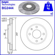 Слика 1 на Кочионен диск DELPHI BG2444