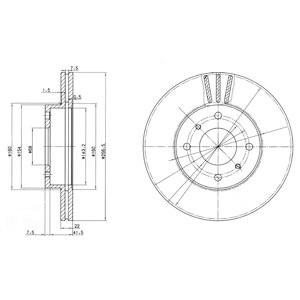 Слика на кочионен диск DELPHI BG2567 за камион Volvo F 12/400,F 12/410 - 396 коњи дизел