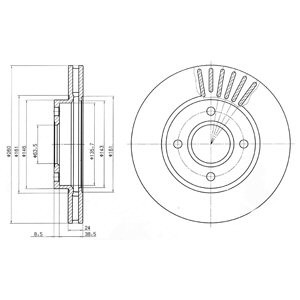 Слика на кочионен диск DELPHI BG2699 за Ford Mondeo 1 Clipper (BNP) 2.0 i 16V - 132 коњи бензин