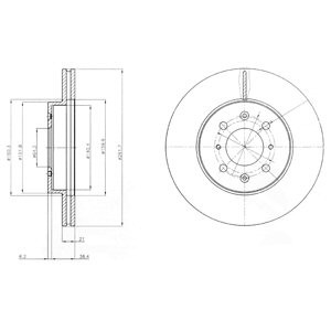 Слика на кочионен диск DELPHI BG2759 за Rover 25 (RF) 1.1 16V - 75 коњи бензин