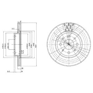 Слика на кочионен диск DELPHI BG2830 за Fiat Brava 182 1.9 JTD 105 - 105 коњи дизел