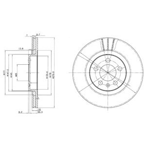 Слика на кочионен диск DELPHI BG3036 за VW Bora Sedan (1J2) 2.0 - 115 коњи бензин