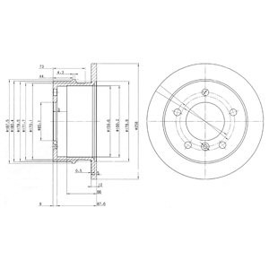 Слика на кочионен диск DELPHI BG3235 за Mercedes Sprinter 2-t Platform (901,902) 216 CDI - 156 коњи дизел