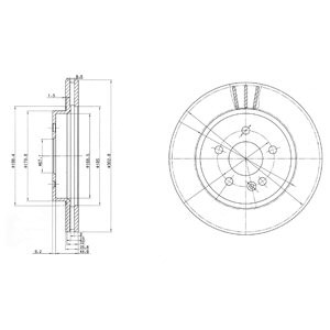 Слика на Кочионен диск DELPHI BG3397