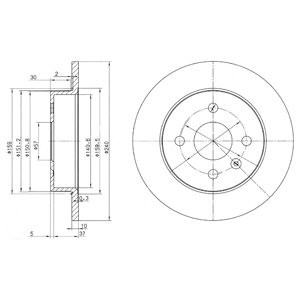 Слика на кочионен диск DELPHI BG3403 за Opel Astra H Van 1.7 CDTI - 110 коњи дизел