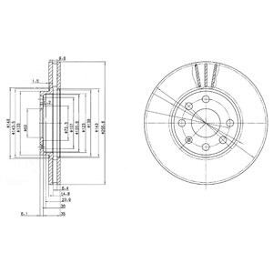 Слика на кочионен диск DELPHI BG3404 за Daewoo Prince (j19) 2.0 - 116 коњи бензин