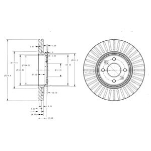 Слика на кочионен диск DELPHI BG3430 за Renault Megane 1 (BA0-1) 1.9 dTi (BA08, BA0N) - 98 коњи дизел