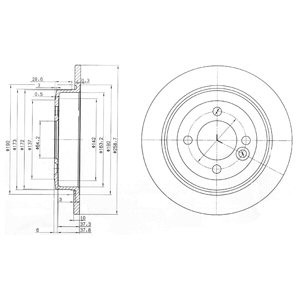 Слика на кочионен диск DELPHI BG3662 за Mini Clubvan (R55) Cooper D - 112 коњи дизел