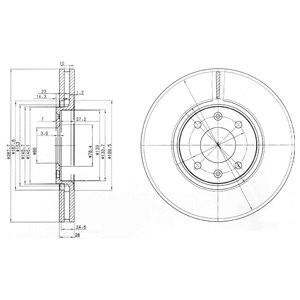 Слика на кочионен диск DELPHI BG3675 за Citroen C5 RE Break 3.0 V6 - 211 коњи бензин