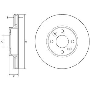 Слика на кочионен диск DELPHI BG3762 за Nissan Note (E11) 1.4 - 88 коњи бензин