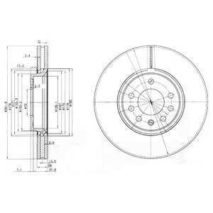 Слика на кочионен диск DELPHI BG3772C за Opel Signum 3.0 V6 CDTI - 184 коњи дизел