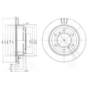 Слика на кочионен диск DELPHI BG3813 за Mitsubishi Montero 4 (V80,V90) 3.2 DI-D 4x4 - 190 коњи дизел