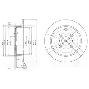 Слика на кочионен диск DELPHI BG3867 за Toyota Corolla Wagon (E12J,E12T) 2.0 D-4D - 90 коњи дизел