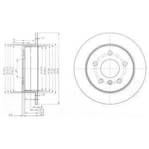 Слика на кочионен диск DELPHI BG3910C за Mercedes B-Class (w245) B 200 CDI (245.208) - 140 коњи дизел