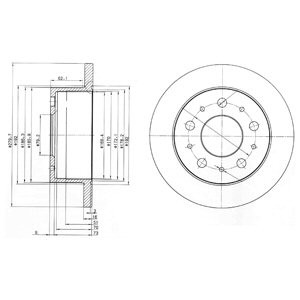 Слика на кочионен диск DELPHI BG3923 за Citroen Jumper BOX 244 2.2 HDi - 101 коњи дизел