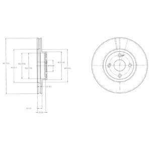 Слика на кочионен диск DELPHI BG3966 за Mazda MX-5 (NB) 1.8 - 146 коњи бензин