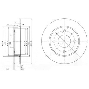 Слика на кочионен диск DELPHI BG3971 за Smart Forfour (454) 1.5 (454.032) - 109 коњи бензин