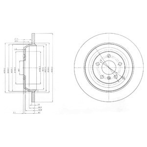 Слика на кочионен диск DELPHI BG4031 за Mercedes R-class (w251,v251) R 280 (251.054, 251.154) - 231 коњи бензин