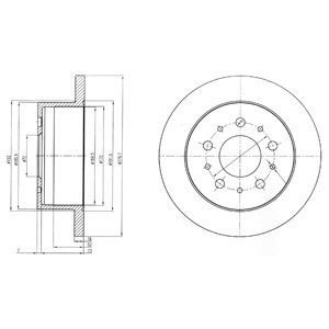 Слика на кочионен диск DELPHI BG4061 за Citroen Jumper BUS 2.2 HDi 110 - 110 коњи дизел