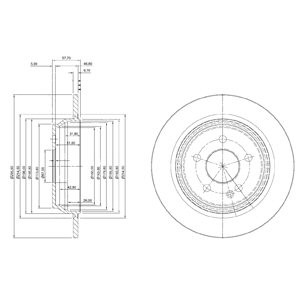 Слика на кочионен диск DELPHI BG4063C за Ford Mondeo 4 Turnier 2.0 TDCi - 140 коњи дизел