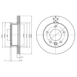 Слика на кочионен диск DELPHI BG4067 за Mercedes Sprinter 2-t Platform (901,902) 216 CDI - 156 коњи дизел