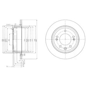 Слика на кочионен диск DELPHI BG4082C за Hyundai i30 CW 1.4 - 109 коњи бензин