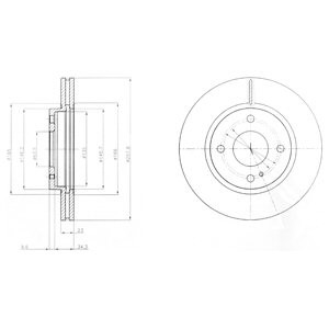 Слика на кочионен диск DELPHI BG4170 за Ford Fiesta 6 1.6 Ti - 120 коњи бензин