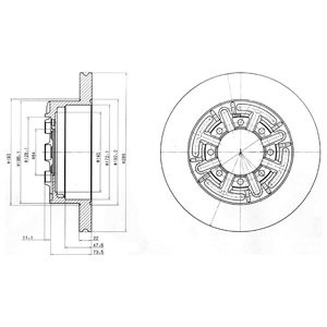 Слика на кочионен диск DELPHI BG4171 за камион Iveco Daily 1 Box 35-10 (15034111, 15034204, 15034211, 15034215, 15034217, 150 - 103 коњи дизел