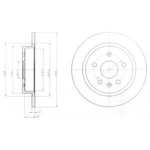 Слика на кочионен диск DELPHI BG4188 за Ford Ranger (TU) 3.0 TDdi - 163 коњи дизел