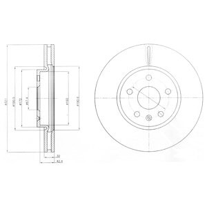 Слика на кочионен диск DELPHI BG4189 за Saab 9-5 Sedan (YS3G) 2.0 TiD - 160 коњи дизел