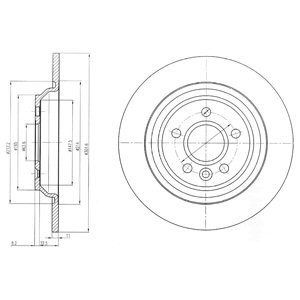 Слика на кочионен диск DELPHI BG4239C за Volvo V60 2.0 D4 - 190 коњи дизел