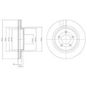 Слика 1 на кочионен диск DELPHI BG4240C