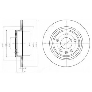 Слика на кочионен диск DELPHI BG4279 за Opel Astra J 1.7 CDTI - 110 коњи дизел