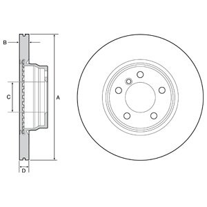 Слика на кочионен диск DELPHI BG4458C за BMW 4 Coupe F32 F82 430 d - 258 коњи дизел