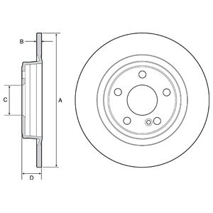 Слика на кочионен диск DELPHI BG4558C за Mercedes B-Class (w246) Electric Drive (246.890) - 180 коњи електро