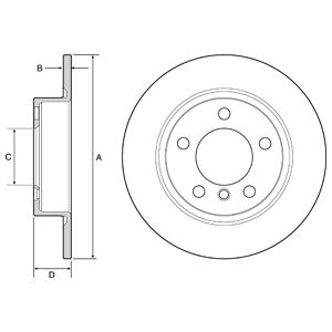 Слика на кочионен диск DELPHI BG4561C за Mini Paceman (R61) Cooper SD ALL4 - 143 коњи дизел