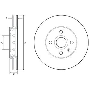 Слика на Кочионен диск DELPHI BG4647C