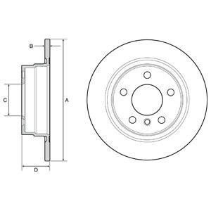 Слика на кочионен диск DELPHI BG4649C за BMW 1 F21 116 d - 116 коњи дизел