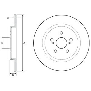 Слика на кочионен диск DELPHI BG4650C за Toyota Urban Cruiser (NCP11) 1.4 D-4D - 90 коњи дизел