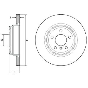 Слика на кочионен диск DELPHI BG4665C за BMW 4 Coupe F32 F82 430 d - 258 коњи дизел