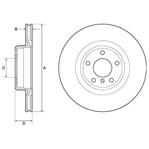 Слика на кочионен диск DELPHI BG4755C за BMW 1 F21 116 d - 116 коњи дизел