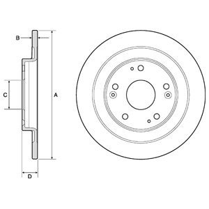 Слика на кочионен диск DELPHI BG4773C за Honda Civic 9 (FK) 1.6 i-DTEC - 120 коњи дизел