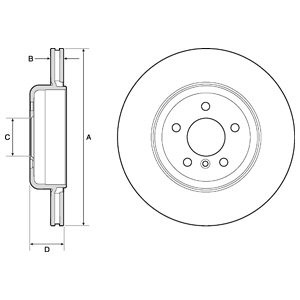 Слика на кочионен диск DELPHI BG9130C за BMW 6 Cabrio F12 640 d - 313 коњи дизел