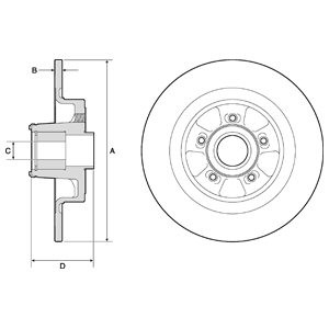 Слика на Кочионен диск DELPHI BG9133RS