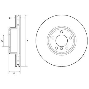 Слика на кочионен диск DELPHI BG9157C за BMW 3 Touring F31 318 d - 150 коњи дизел