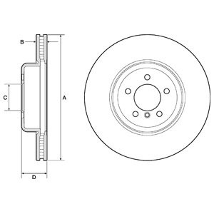 Слика на кочионен диск DELPHI BG9158C за BMW 3 Sedan F30 F35 F80 330 d - 258 коњи дизел