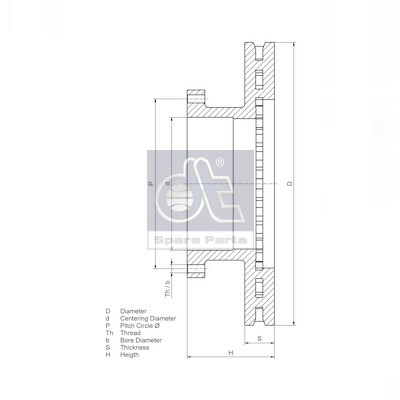 Слика на кочионен диск DT Spare Parts 3.62060 за камион MAN TGA 26.310 FPLS, FVLS, FNLS, FNLLS, FPLRS, FNLRS, FVLRS - 310 коњи дизел