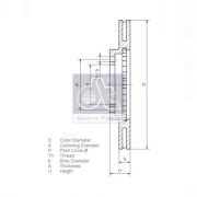 Слика 2 на кочионен диск DT Spare Parts 4.64643