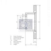 Слика 1 на кочионен диск DT Spare Parts 4.67726